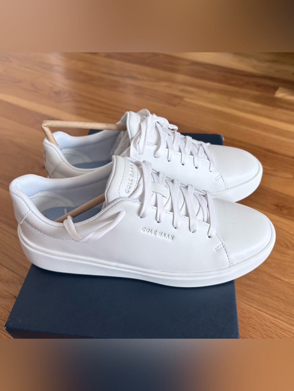 Cole Haan Grand Crosscourt traveler white leather Sneaker, Size 7B New - Picture 7 of 13